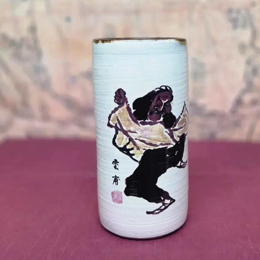 [BUNJANG] Unbo Kim Ki-chang Porcelain Pencil Case / *운보 김기창 화백의 도자기필통(전사방식)