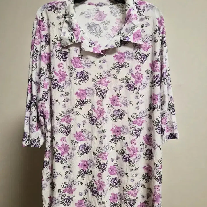 [BUNJANG] Floral Print 7/10 Sleeve T-Shirt / (새상품)플라워 여성 7부 티셔츠 55~88사이즈