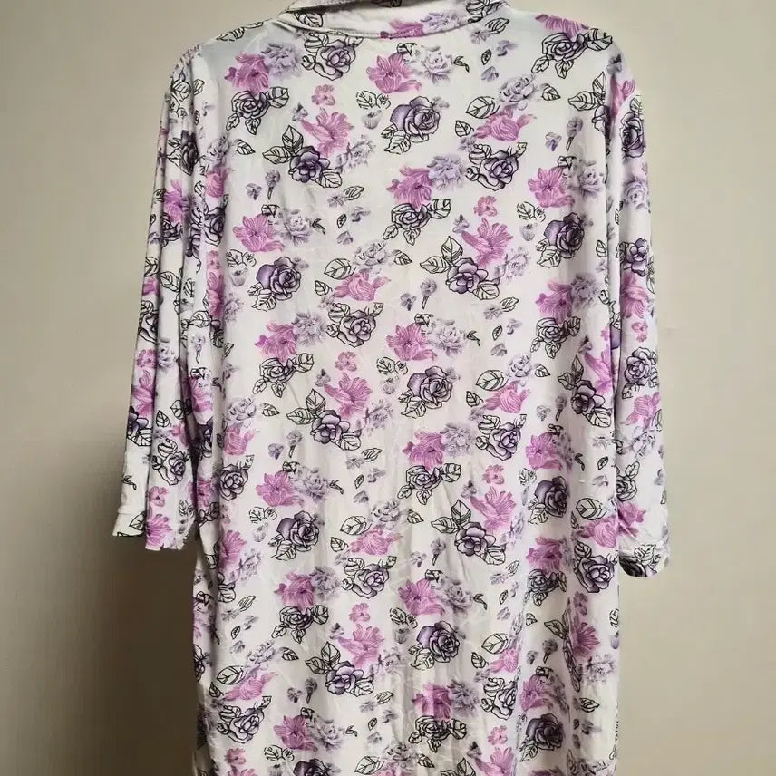 [BUNJANG] Floral Print 7/10 Sleeve T-Shirt / (새상품)플라워 여성 7부 티셔츠 55~88사이즈