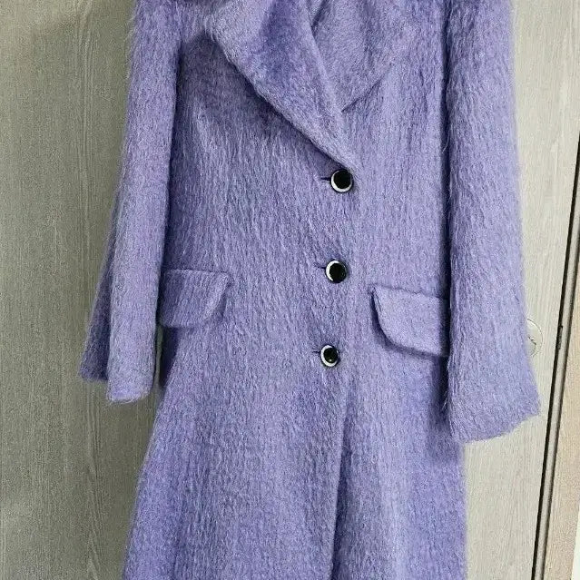 [BUNJANG] MINE Purple Long Coat / 마인MINE 퍼플 롱코트