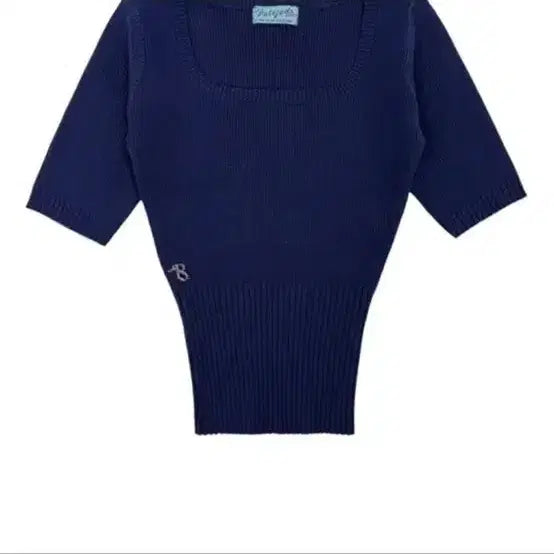 [BUNJANG] Pale Jade Square Neck Knit Top / 페일제이드 스퀘어 넥 니트 2024 네이비