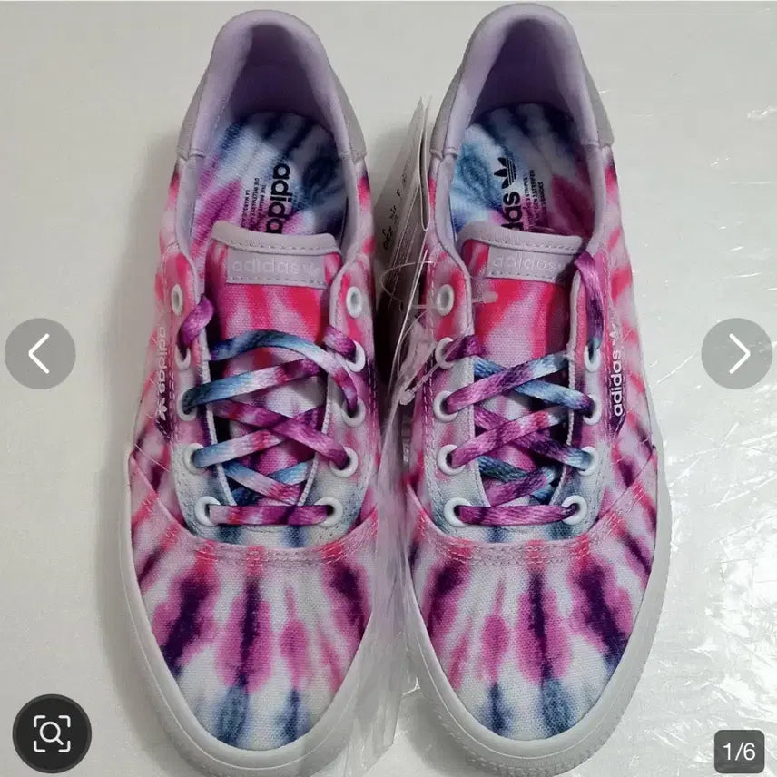 [BUNJANG] Adidas Tie-dye Canvas Shoes 240 / [새상품] 아디다스 타이다이 캔버스화 240