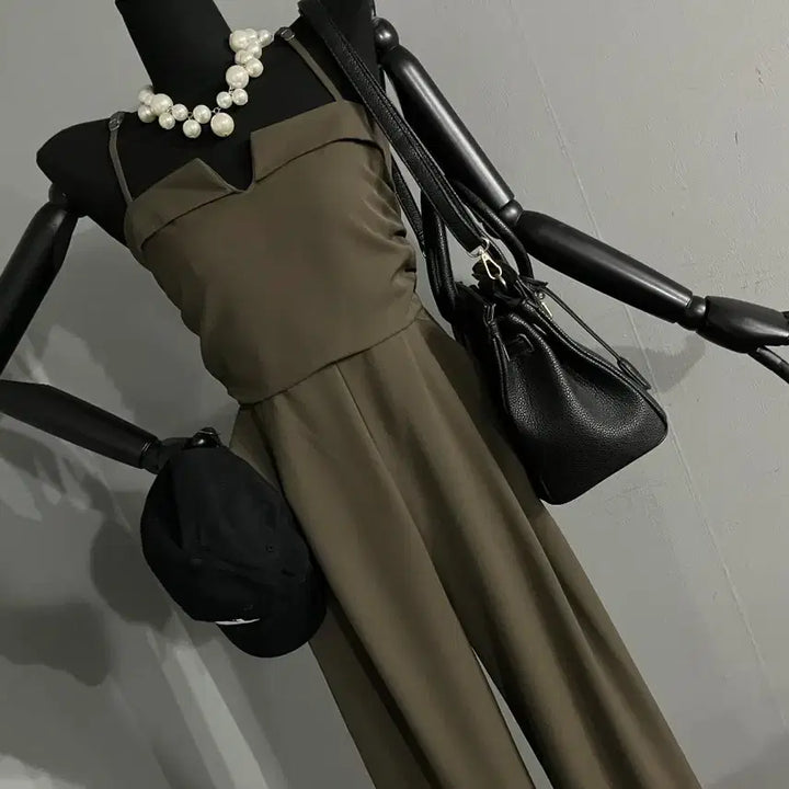 [BUNJANG] Edge Wide Jumpsuit / 엣지와이드점프수트/점프수트