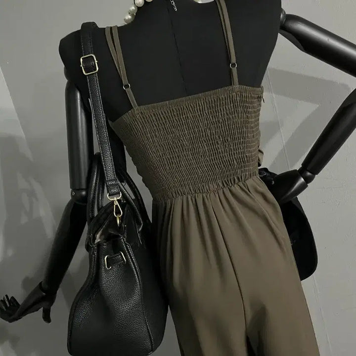 [BUNJANG] Edge Wide Jumpsuit / 엣지와이드점프수트/점프수트