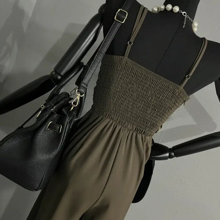 [BUNJANG] Edge Wide Jumpsuit / 엣지와이드점프수트/점프수트