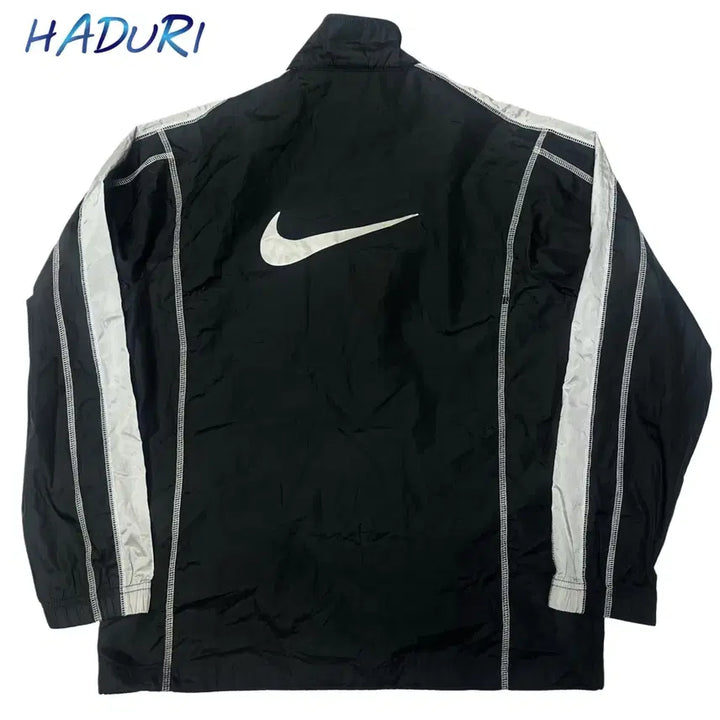 [BUNJANG] Nike 00s Inside Out Swoosh Big Logo Windbreaker / 나이키 00s 인사이드아웃 스우시 빅로고 블랙바람막이 95