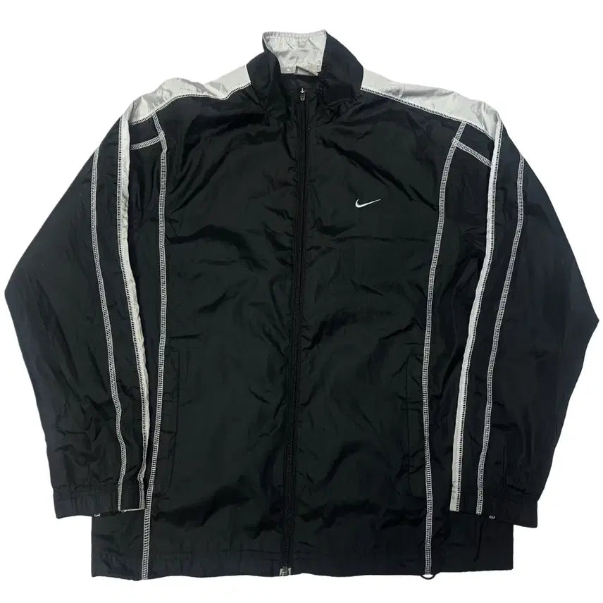 [BUNJANG] Nike 00s Inside Out Swoosh Big Logo Windbreaker / 나이키 00s 인사이드아웃 스우시 빅로고 블랙바람막이 95