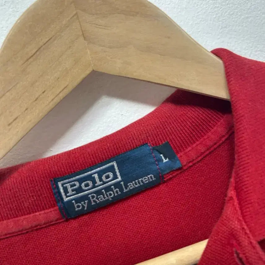 [BUNJANG] Polo Ralph Lauren Long Sleeve Polo Shirt / 폴로 랄프로렌 긴팔 카라티 레드 L