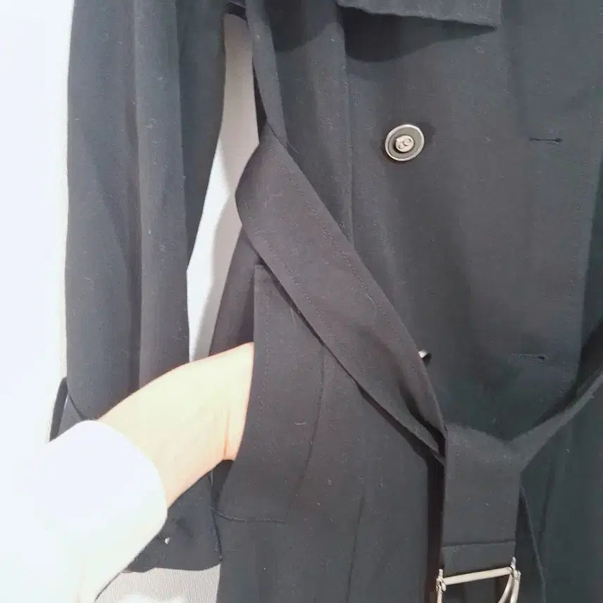 [SOLD OUT] 에고이스트 블랙 트렌치코트 벨트 5566