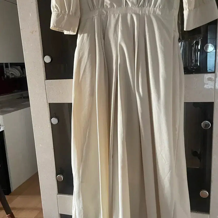[BUNJANG] Ivory Shirt Long Dress (Unworn) / 아이보리 셔츠 롱 원피스 미착용 55-66