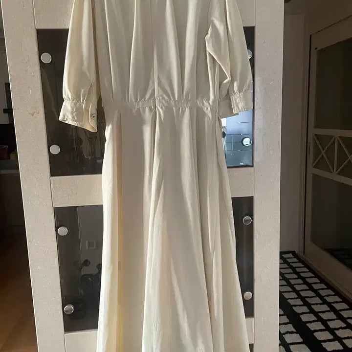 [BUNJANG] Ivory Shirt Long Dress (Unworn) / 아이보리 셔츠 롱 원피스 미착용 55-66