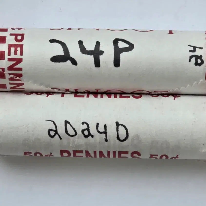 [BUNJANG] Lincoln 1 Cent 2024 Uncirculated Penny Roll / 링컨 1센트 2024년도 미사용 2종 롤 페니