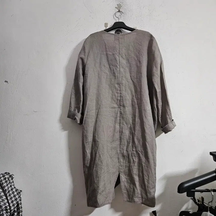 [BUNJANG] NENO Linen Long Cardigan / NENO 린넨 지퍼 롱 가디건