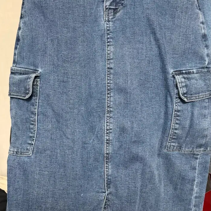 [BUNJANG] Denim Skirt and Shirt Set / 청 데님 스커트 밴딩 Free 사이즈 외