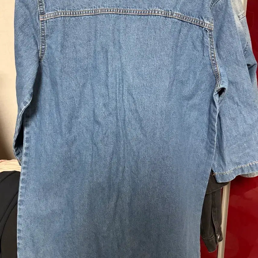 [BUNJANG] Denim Skirt and Shirt Set / 청 데님 스커트 밴딩 Free 사이즈 외