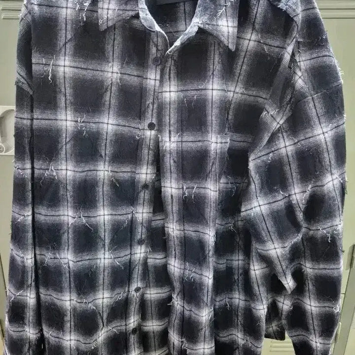 [BUNJANG] Juun.J Argyle Shirt Black 46 / 준지 아가일 셔츠 블랙 46