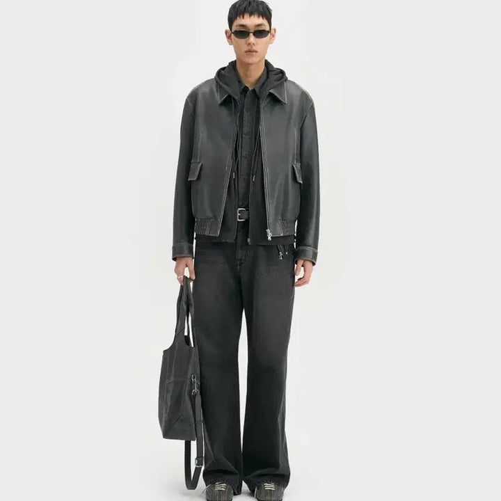 [BUNJANG] VALLIE True Wide Denim Pants - Rail Black / 벨리에 트루 와이드 데님 팬츠 - 레일 블랙 W28/L32