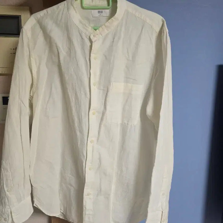 [BUNJANG] Uniqlo White Band Collar Shirt XL / 유니클로 화이트 밴드 칼라 셔츠 XL