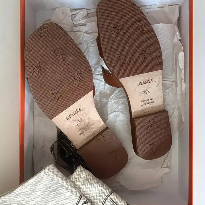[BUNJANG] Hermès Oran Gold Sandals / 에르메스 오란 골드(브라운) 35.5