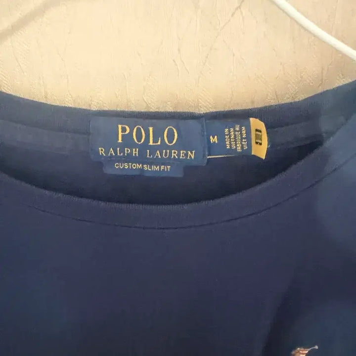 [SOLD OUT] 폴로 랄프로렌 네이비 커스텀 슬림핏 긴팔 티셔츠 M