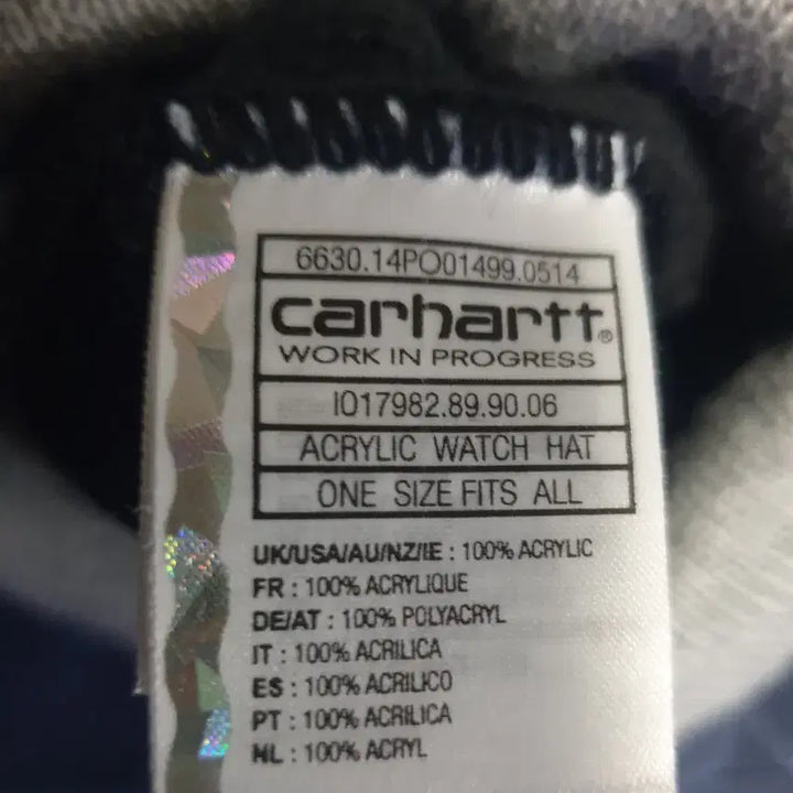 [BUNJANG] Carhartt Color Block Beanie / 칼하트 배색 비니 블랙&amp;그레이 (OS)