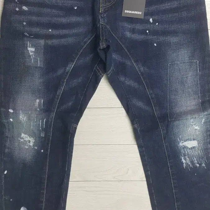 [BUNJANG] Dsquared2 (Spandex) Leather Patch Italian Jeans 32" New / 디스퀘어드2(스판) 가죽패치 이태리진 32인치(No.207)새상품!