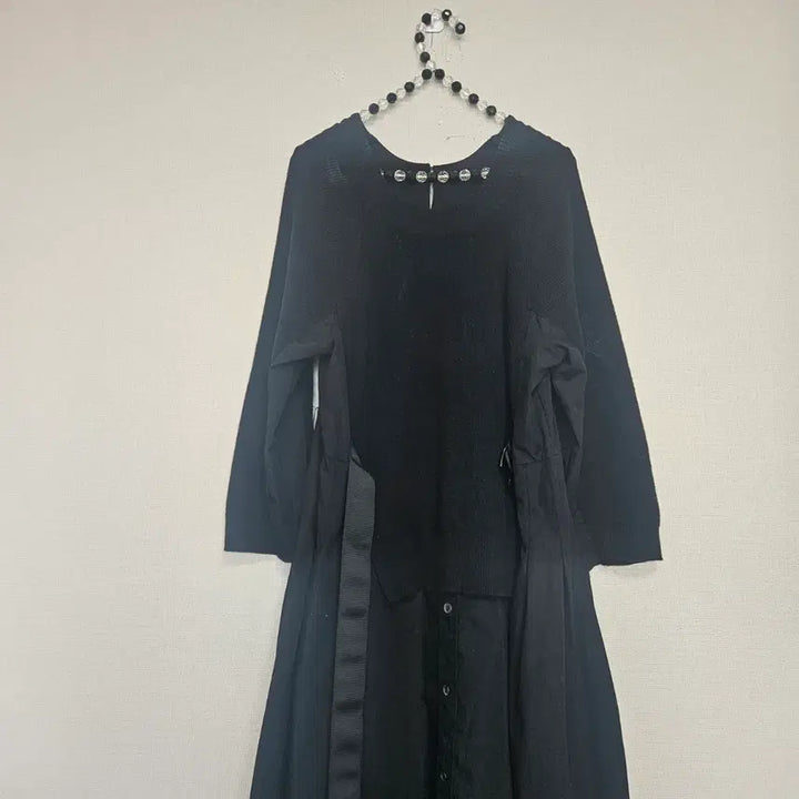 [BUNJANG] Black Layered Dress Belt Set / 블랙 레이어드 원피스 벨트 세트