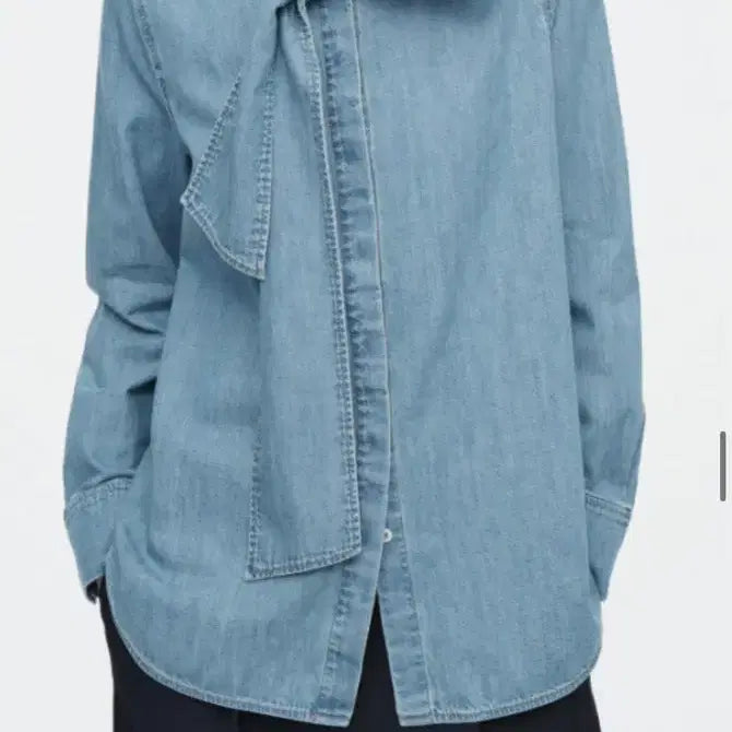 [BUNJANG] COS Denim Blouse / 코스(COS) 넥타이 데님 블라우스