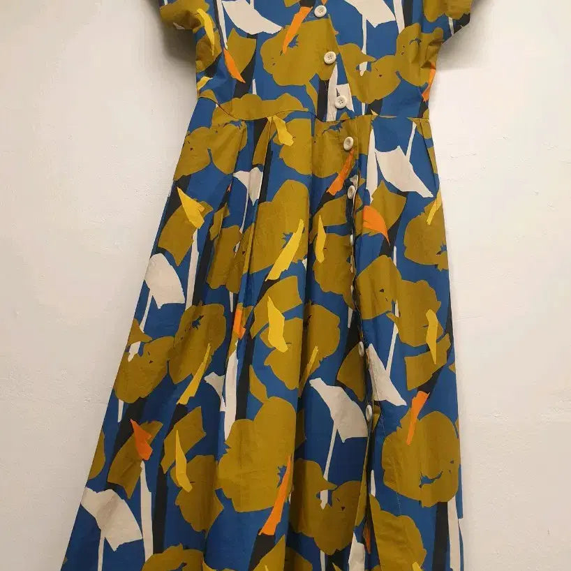 [BUNJANG] Floral Pattern Cotton A-Line Dress / 55)플라워 패턴 코튼 A라인 원피스