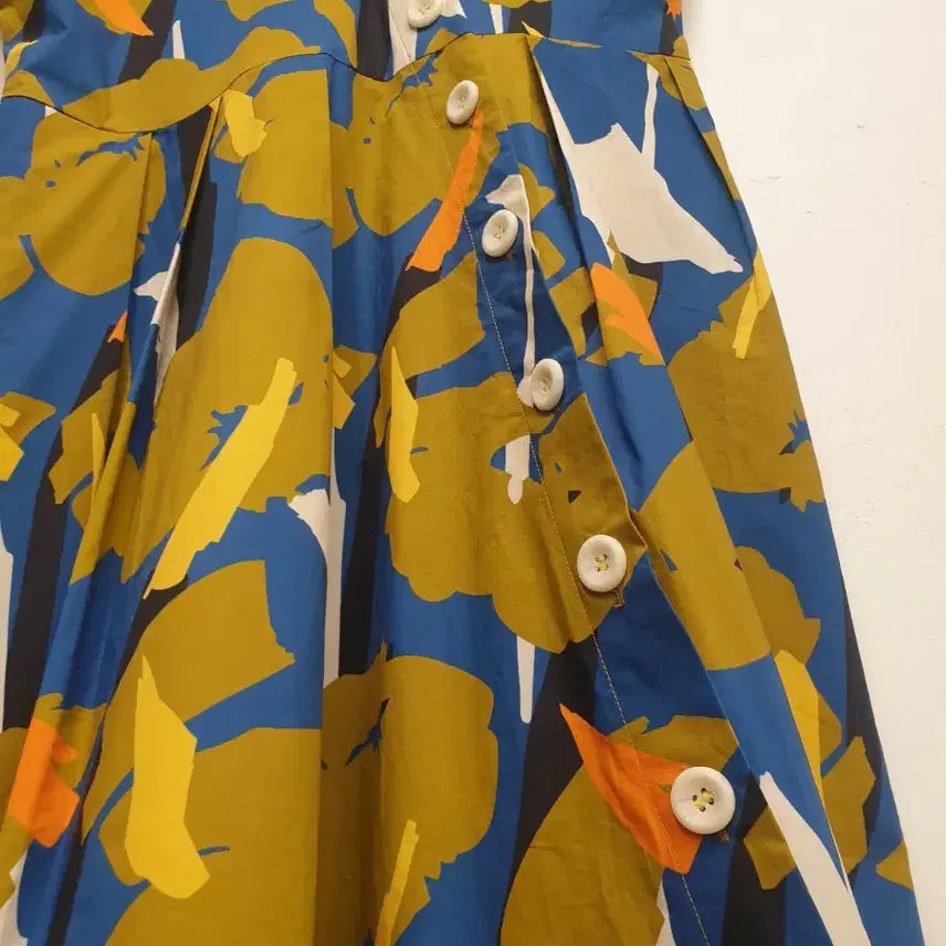 [BUNJANG] Floral Pattern Cotton A-Line Dress / 55)플라워 패턴 코튼 A라인 원피스