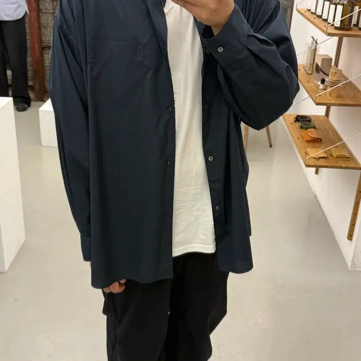 [BUNJANG] Graphpaper Oversized Regular Collar Shirt / 그라프페이퍼 오버사이즈 레귤러 카라 셔츠 2
