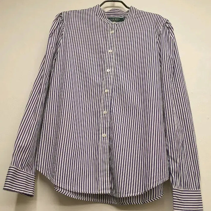 [BUNJANG] LAUREN Ralph Lauren Purple Striped Shirt / 55) LAUREN Ralph Lauren 랄프로렌 로렌 퍼플 스트라이프