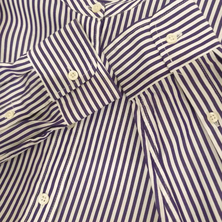 [BUNJANG] LAUREN Ralph Lauren Purple Striped Shirt / 55) LAUREN Ralph Lauren 랄프로렌 로렌 퍼플 스트라이프
