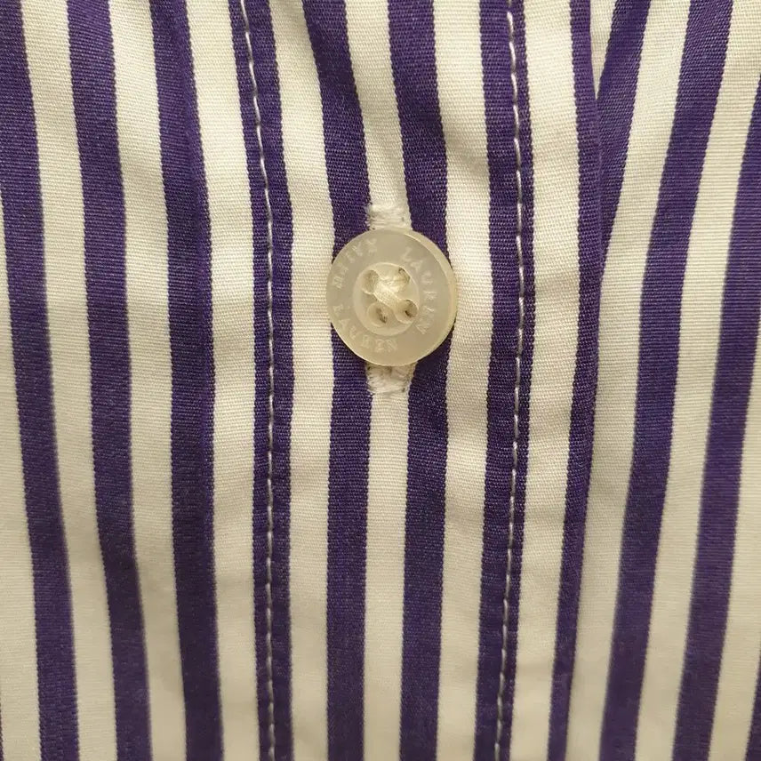 [BUNJANG] LAUREN Ralph Lauren Purple Striped Shirt / 55) LAUREN Ralph Lauren 랄프로렌 로렌 퍼플 스트라이프