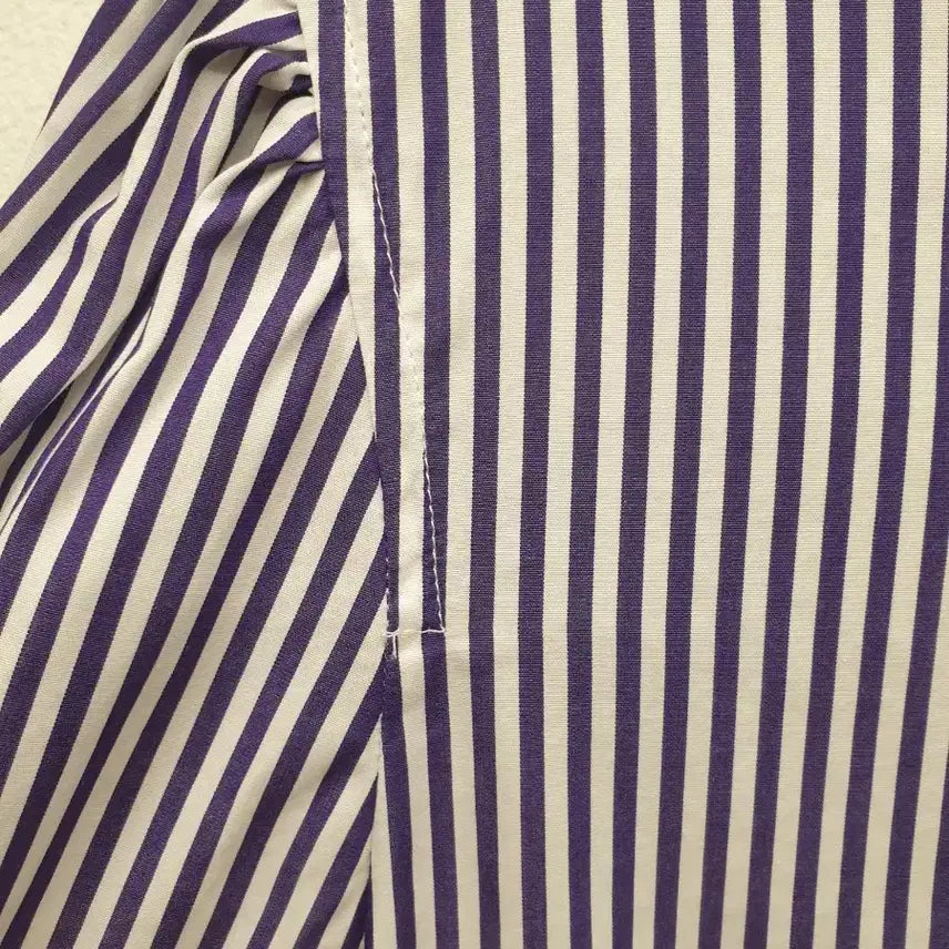 [BUNJANG] LAUREN Ralph Lauren Purple Striped Shirt / 55) LAUREN Ralph Lauren 랄프로렌 로렌 퍼플 스트라이프