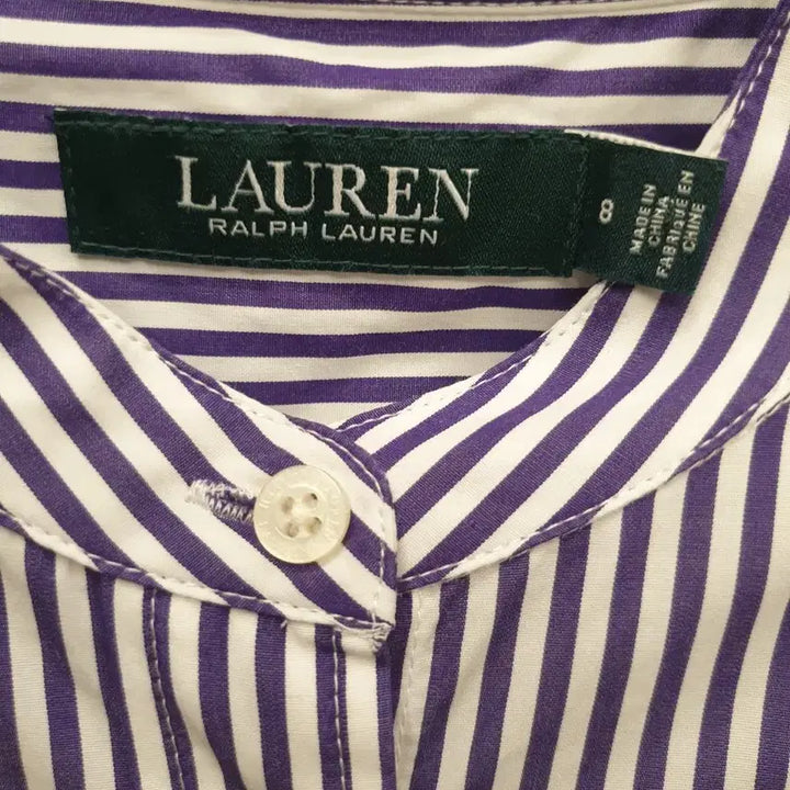 [BUNJANG] LAUREN Ralph Lauren Purple Striped Shirt / 55) LAUREN Ralph Lauren 랄프로렌 로렌 퍼플 스트라이프