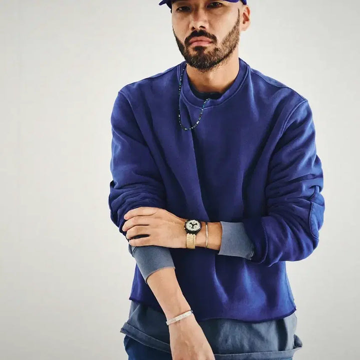 [BUNJANG] Churchill Romper Washed Sweatshirt Vintage Blue / 처칠롬퍼 washed sweat shirt 빈티지 블루