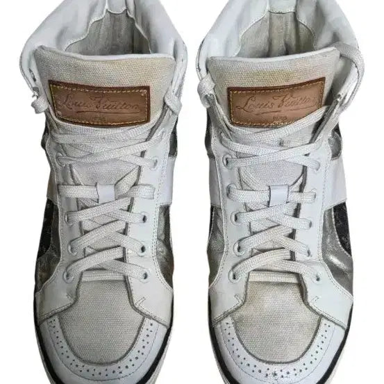 [BUNJANG] Louis Vuitton Trainer High-Top Leather Sneakers / [정품_레어]루이비통 하이탑 레더 트레이너 스니커즈 275 화이트