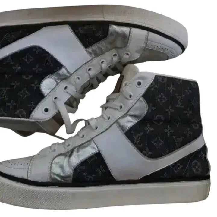 [BUNJANG] Louis Vuitton Trainer High-Top Leather Sneakers / [정품_레어]루이비통 하이탑 레더 트레이너 스니커즈 275 화이트