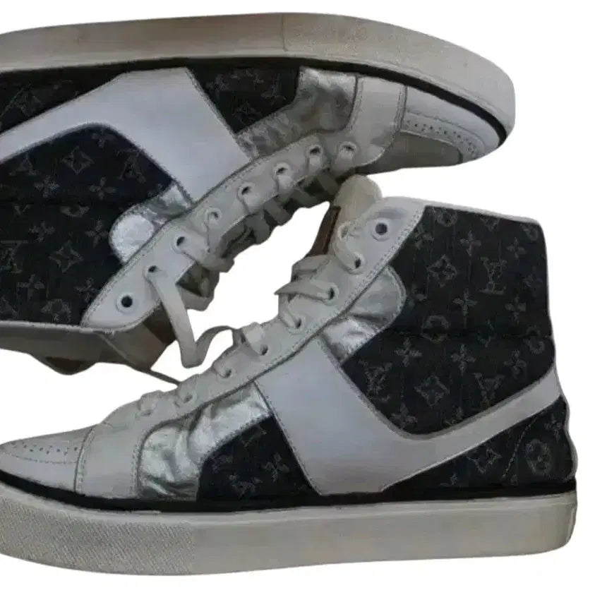 [BUNJANG] Louis Vuitton Trainer High-Top Leather Sneakers / [정품_레어]루이비통 하이탑 레더 트레이너 스니커즈 275 화이트