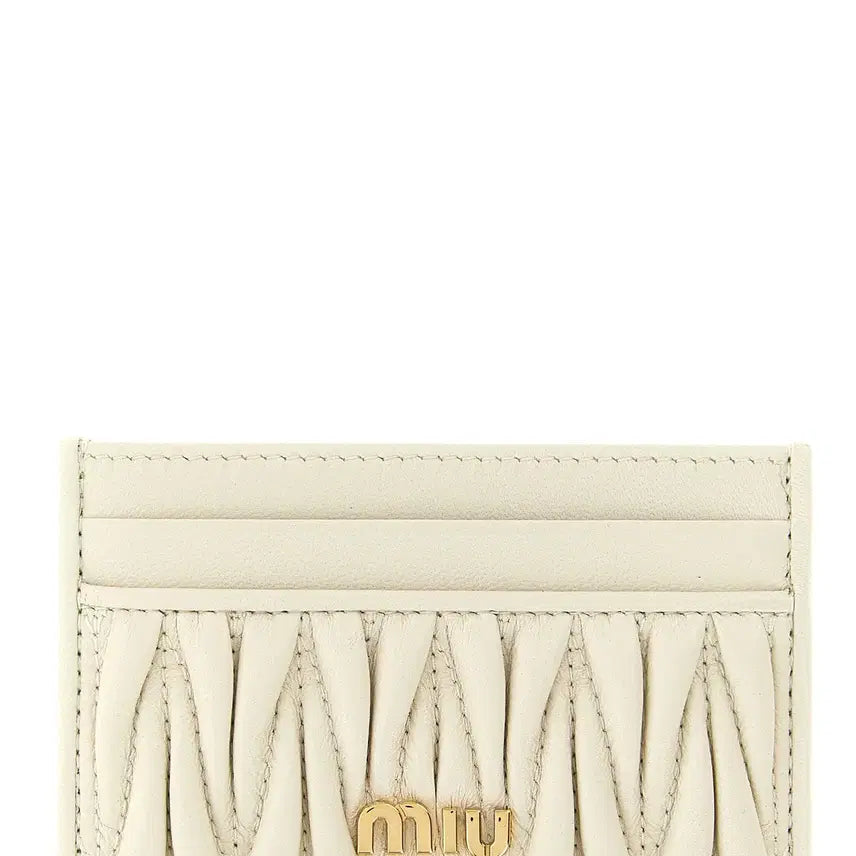 [BUNJANG] Miu Miu Matelassé Nappa Leather Card Holder / (새상품) 미우 미우 마테라쎄 나파 레더 카드 홀더 화이트