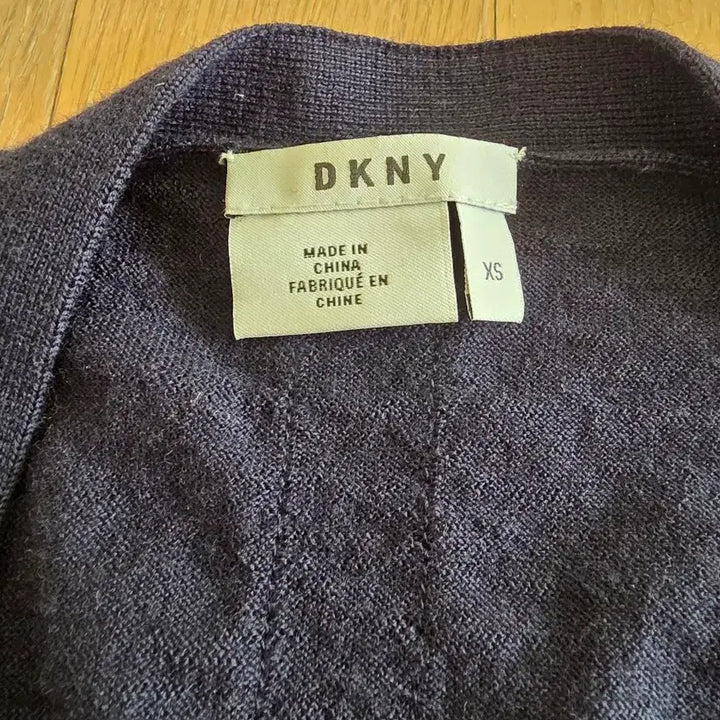 [BUNJANG] DKNY Merino Wool Long Cardigan XS Navy / DKNY 메리노울 롱 가디건 XS 원피스형 네이비