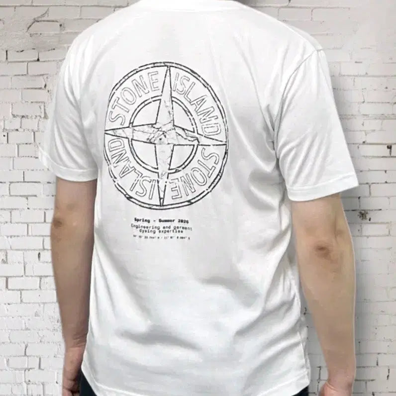 [BUNJANG] Stone Island Black T-Shirt with Back Logo / 스톤아일랜드 블랙 반팔 티셔츠 백로고