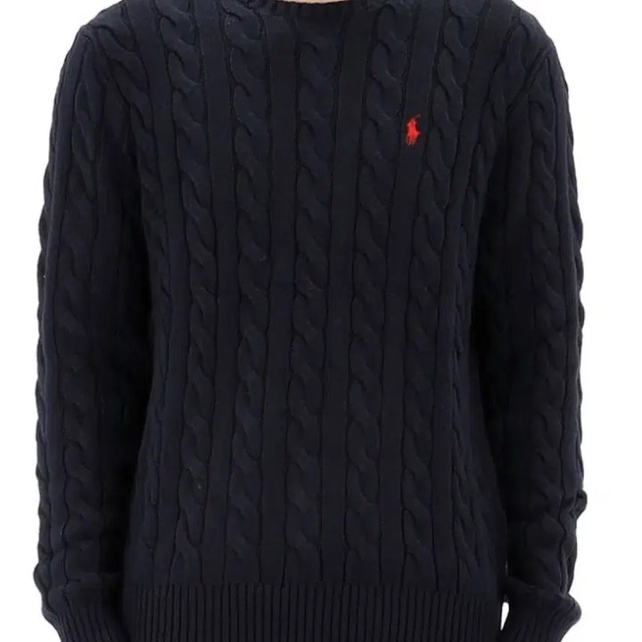 [SOLD OUT] (정품)(새상품)폴로 라운드넥 케이블 꽈배기 니트