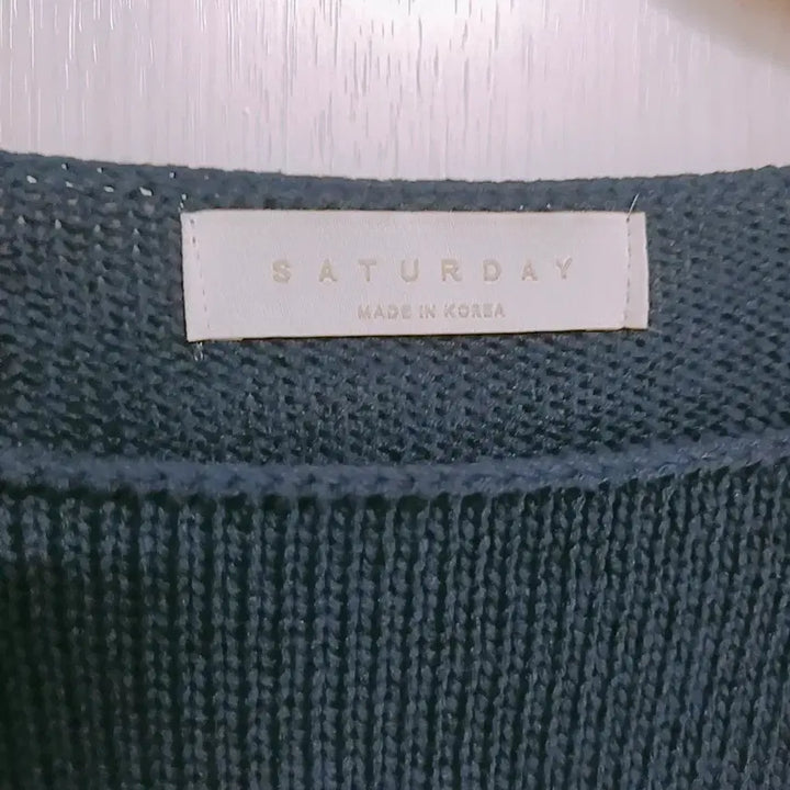[BUNJANG] SATURDAY Navy Short Sleeve Knit Top / SATURDAY 네이비 반팔 니트