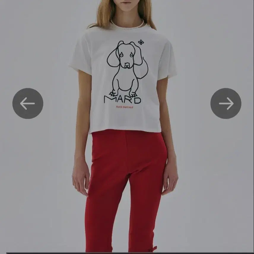 [BUNJANG] Mardi Mercredi Ribbon Slit Pants (Red) / [정품]새상품 마르디 메크르디 밑단 리본 슬릿 팬츠 (레드)