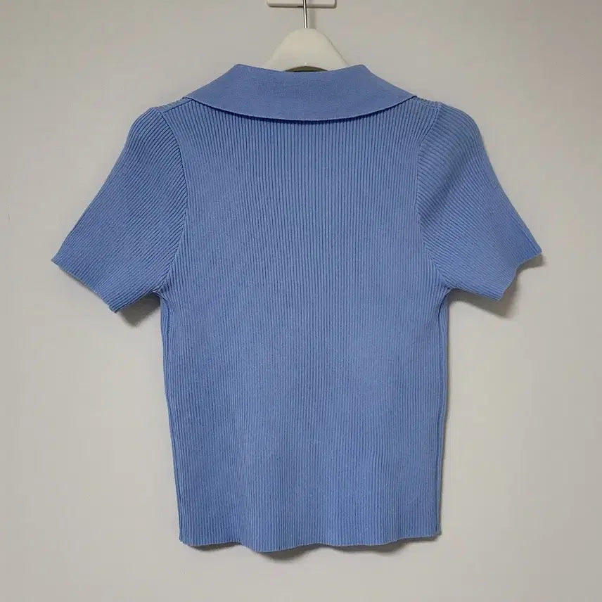 [BUNJANG] Blue Collar Knit Cardigan (Size 55-55.5) / 블루 카라 니트가디건 55~55반