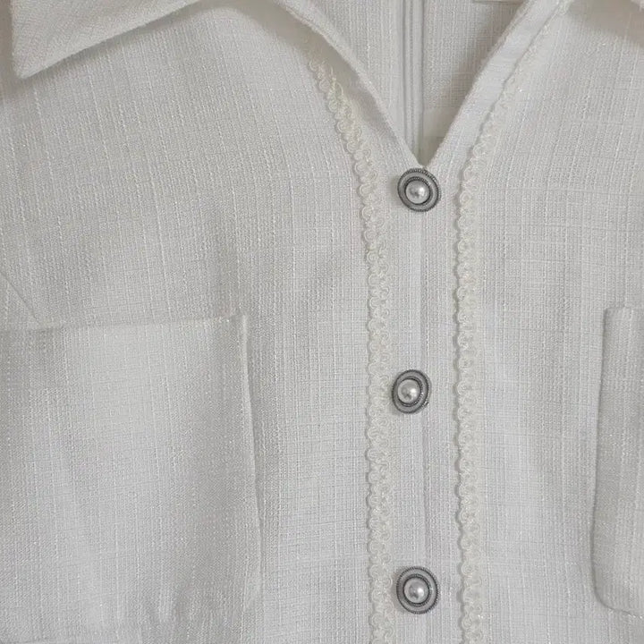[BUNJANG] MICHAA White Two-Piece Dress 55 / it MICHAA 잇미샤 화이트 2부 원피스 55 (벨트분실)