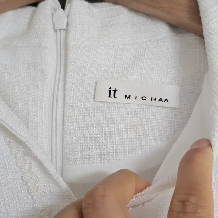 [BUNJANG] MICHAA White Two-Piece Dress 55 / it MICHAA 잇미샤 화이트 2부 원피스 55 (벨트분실)