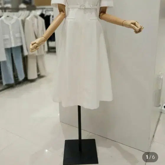 [BUNJANG] MICHAA White Two-Piece Dress 55 / it MICHAA 잇미샤 화이트 2부 원피스 55 (벨트분실)